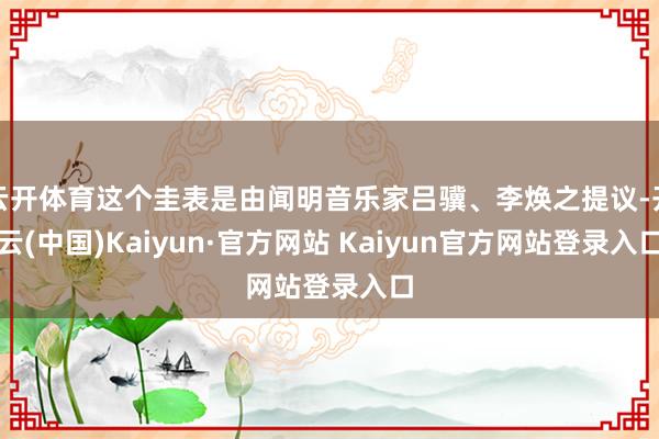 云开体育这个圭表是由闻明音乐家吕骥、李焕之提议-开云(中国)Kaiyun·官方网站 Kaiyun官方网站登录入口