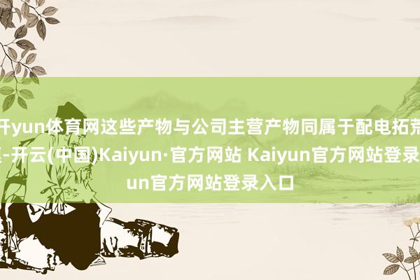 开yun体育网这些产物与公司主营产物同属于配电拓荒规模-开云(中国)Kaiyun·官方网站 Kaiyun官方网站登录入口