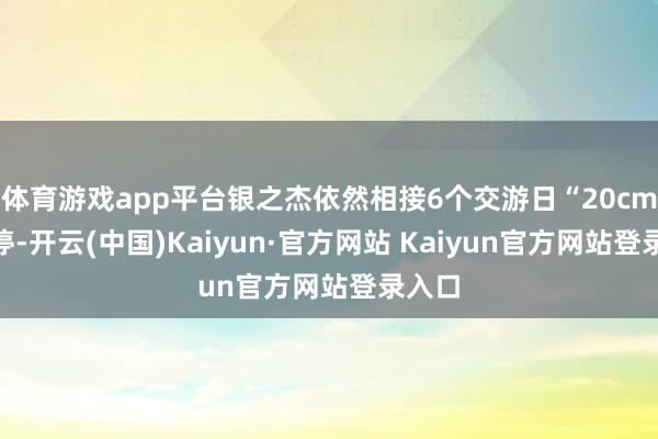 体育游戏app平台银之杰依然相接6个交游日“20cm”涨停-开云(中国)Kaiyun·官方网站 Kaiyun官方网站登录入口