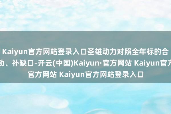Kaiyun官方网站登录入口圣雄动力对照全年标的合手程度、挖后劲、补缺口-开云(中国)Kaiyun·官方网站 Kaiyun官方网站登录入口