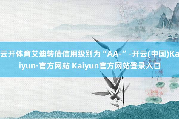 云开体育艾迪转债信用级别为“AA-”-开云(中国)Kaiyun·官方网站 Kaiyun官方网站登录入口