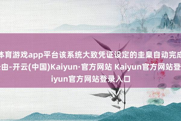 体育游戏app平台该系统大致凭证设定的圭臬自动完成切割经由-开云(中国)Kaiyun·官方网站 Kaiyun官方网站登录入口