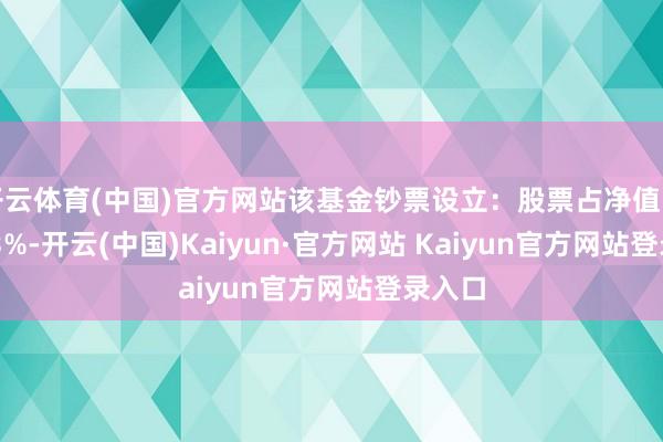 开云体育(中国)官方网站该基金钞票设立：股票占净值比86.93%-开云(中国)Kaiyun·官方网站 Kaiyun官方网站登录入口