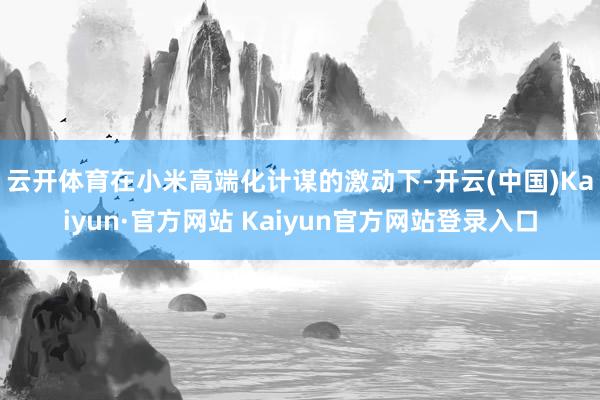 云开体育　　在小米高端化计谋的激动下-开云(中国)Kaiyun·官方网站 Kaiyun官方网站登录入口
